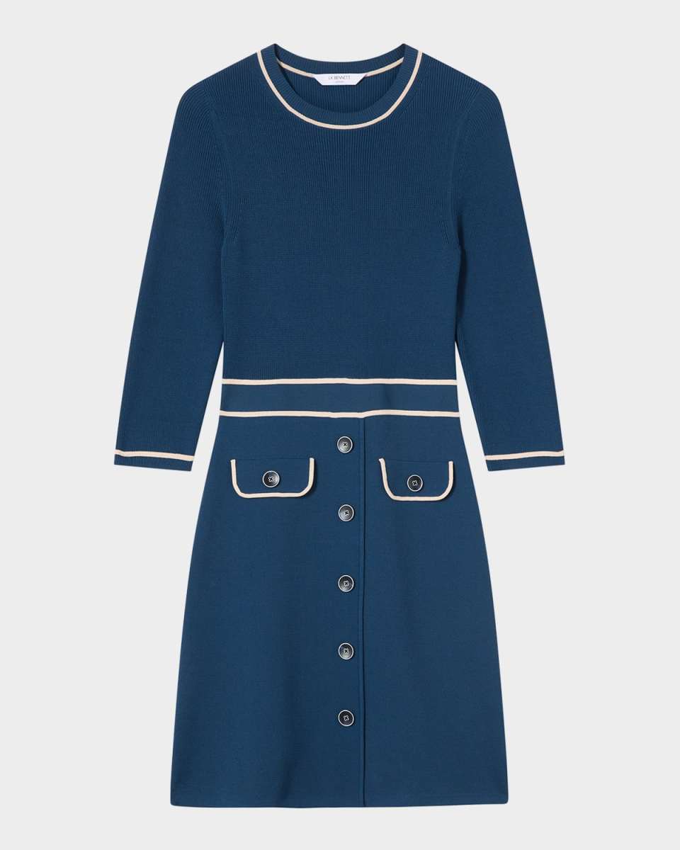 Ciara 3/4-Sleeve Knit Dress
